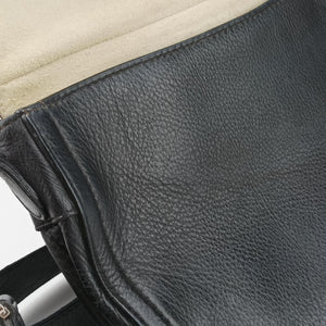 Pre-owned Christian Dior Saddle Black Leather  shoulderbag | stylenewstar