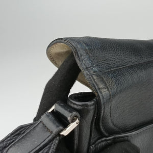 Pre-owned Christian Dior Saddle Black Leather  shoulderbag | stylenewstar