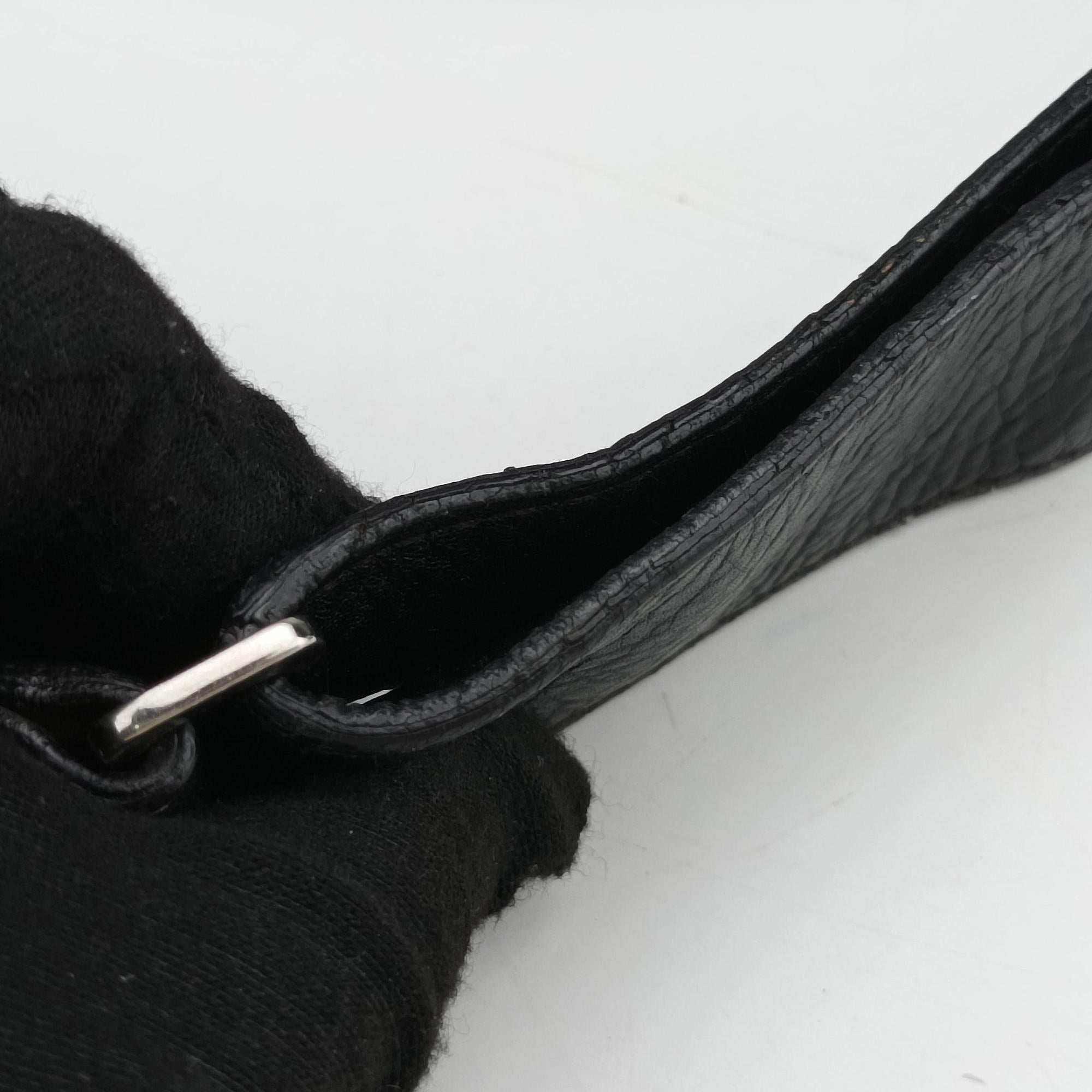 Pre-owned Christian Dior Saddle Black Leather  shoulderbag | stylenewstar