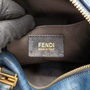 Pre-owned Fendi Zucchino Blue PVC coated canvas 8BL098 handbag | stylenewstar