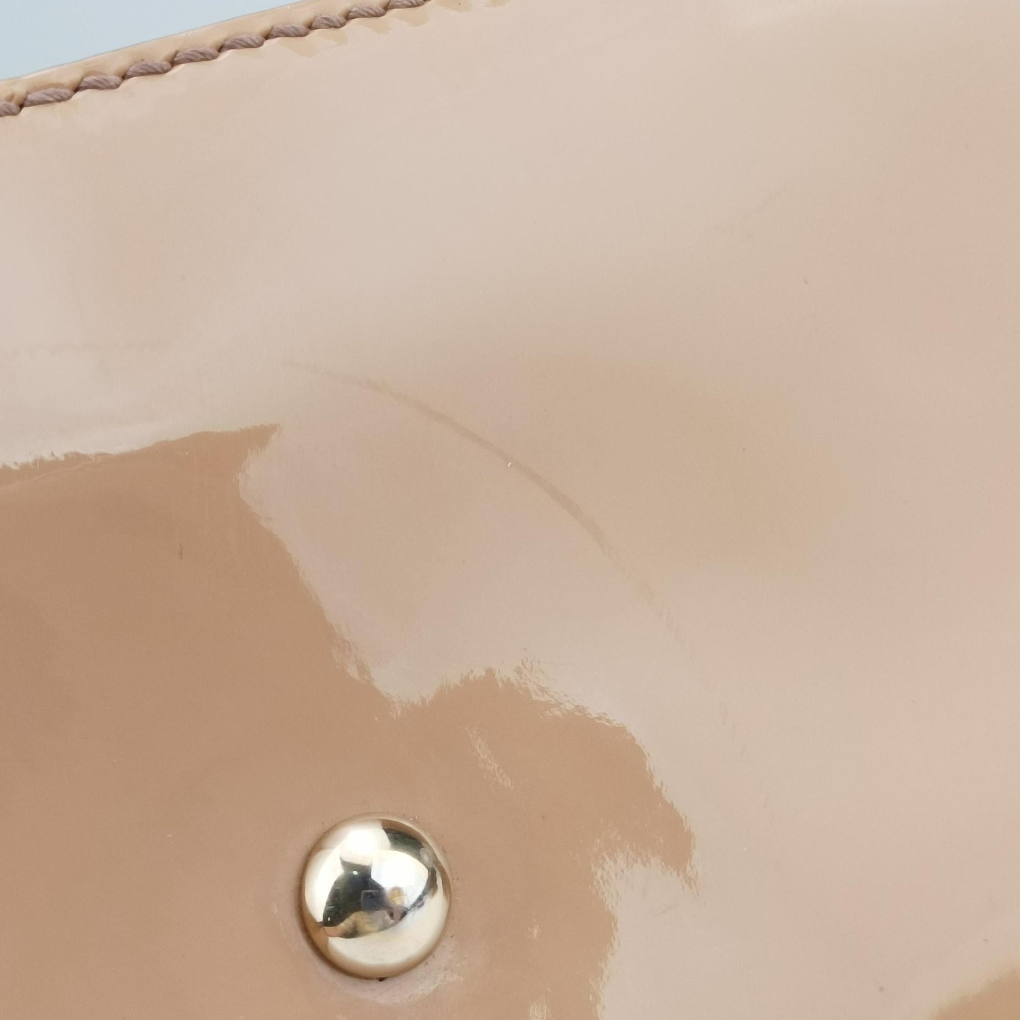 Pre-owned Gucci Microguccissima Beige Patent Leather 309617 shoulderbag | stylenewstar