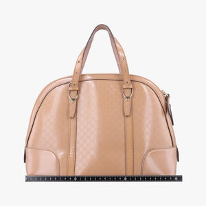 Pre-owned Gucci Microguccissima Beige Patent Leather 309617 shoulderbag | stylenewstar