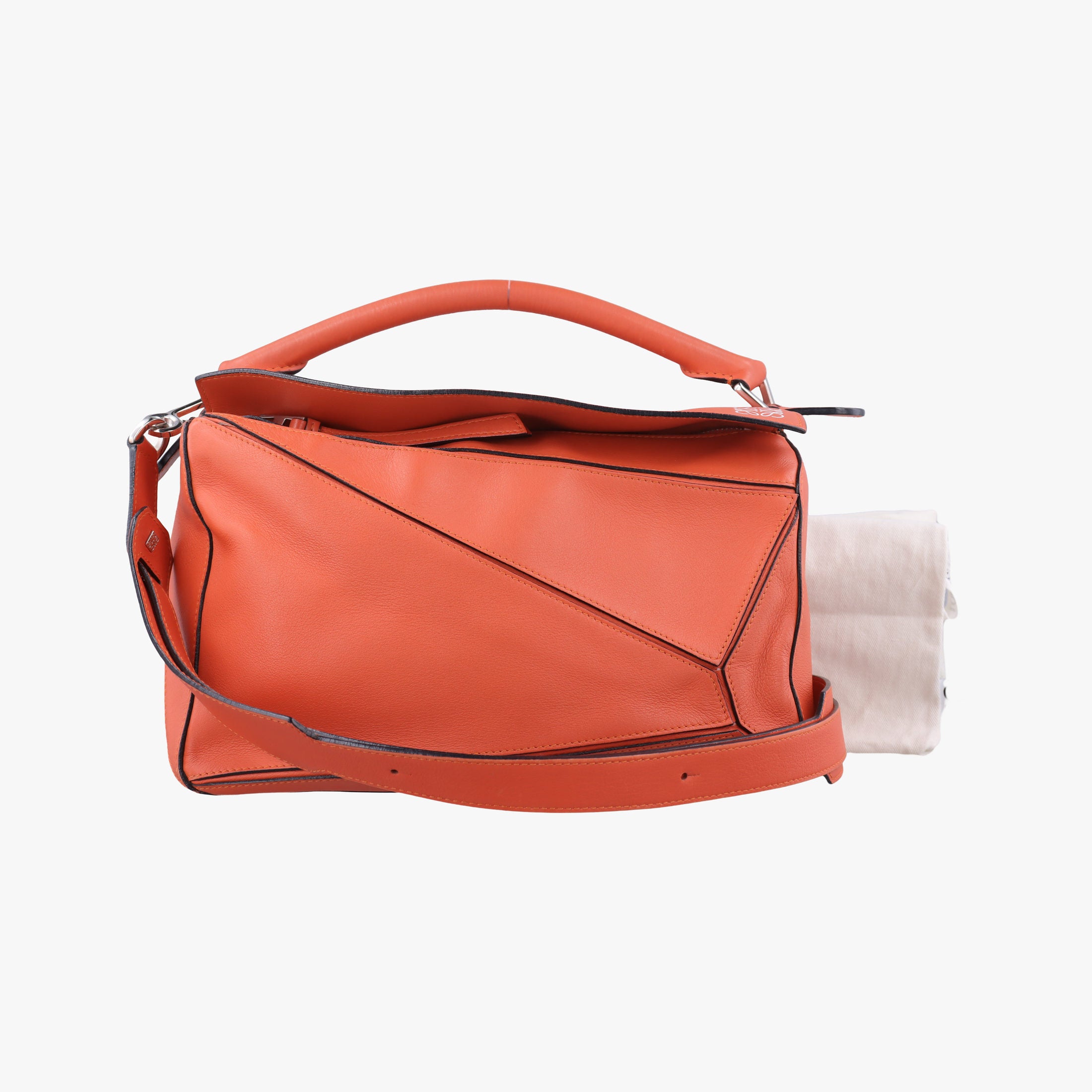 Vintage Loewe Puzzle Bag Medium Orange Leather  shoulderbag | stylenewstar
