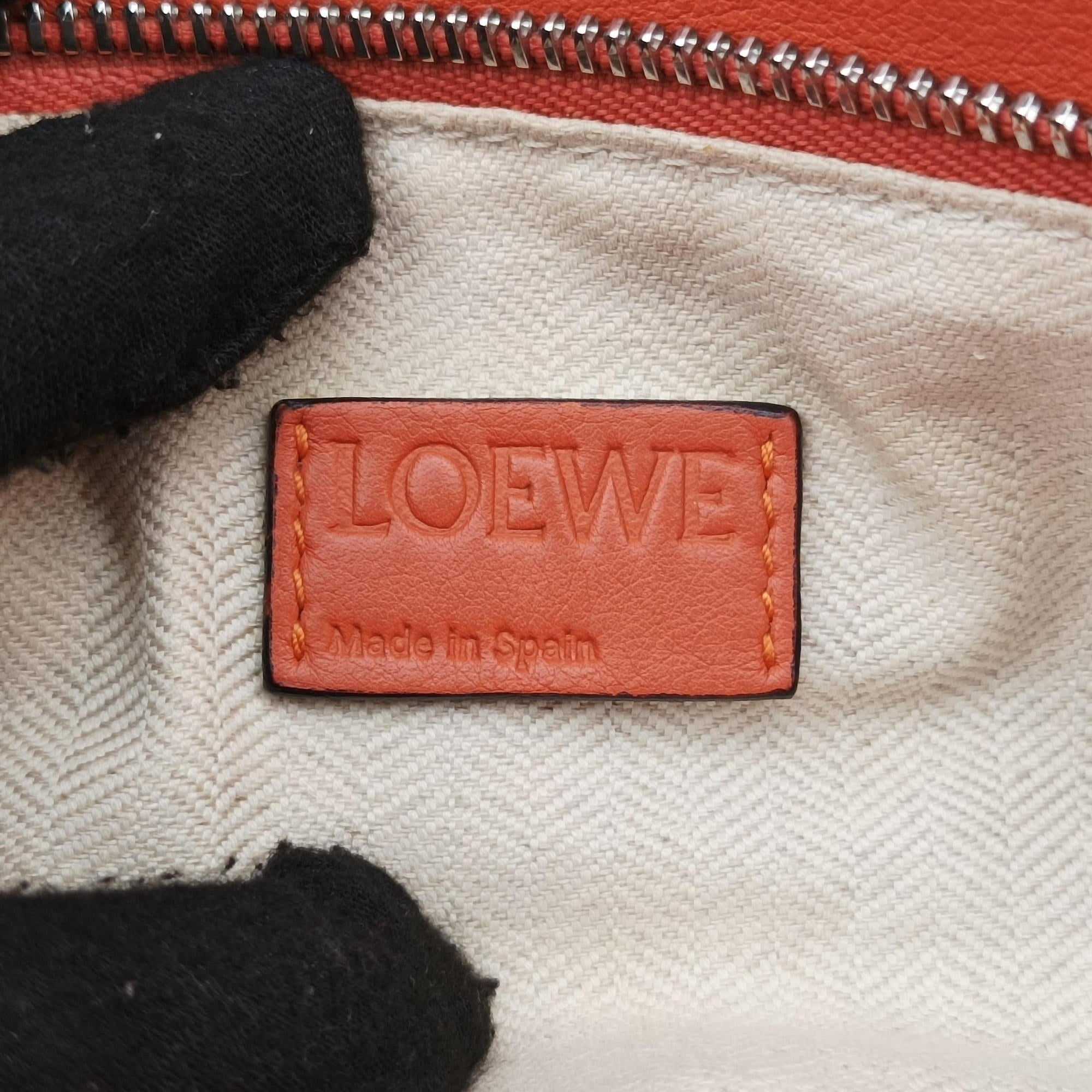Vintage Loewe Puzzle Bag Medium Orange Leather  shoulderbag | stylenewstar