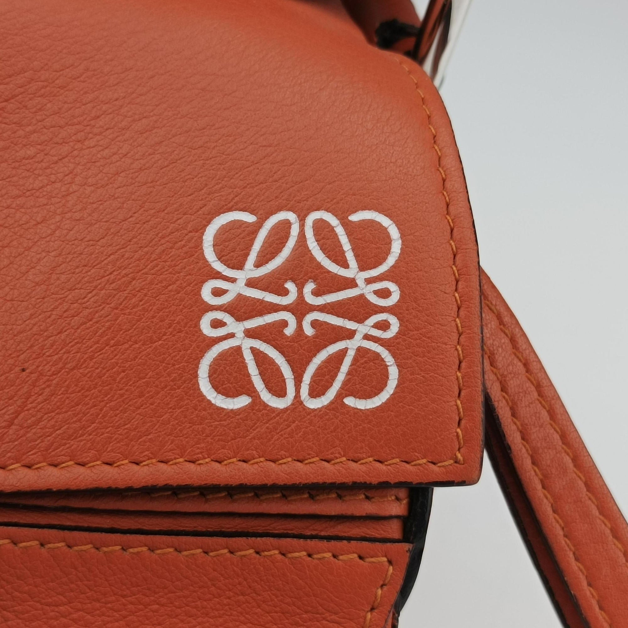 Vintage Loewe Puzzle Bag Medium Orange Leather  shoulderbag | stylenewstar