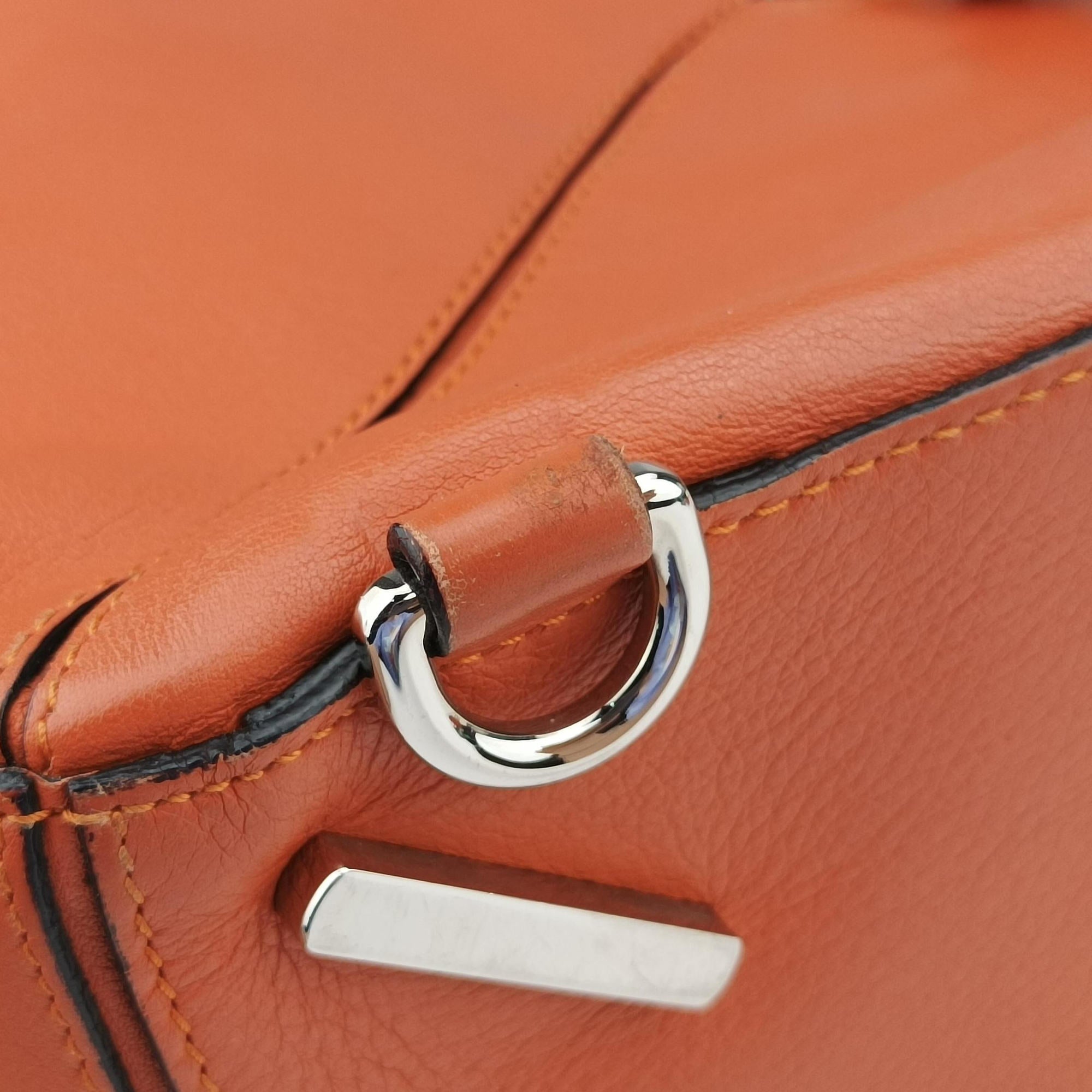 Vintage Loewe Puzzle Bag Medium Orange Leather  shoulderbag | stylenewstar