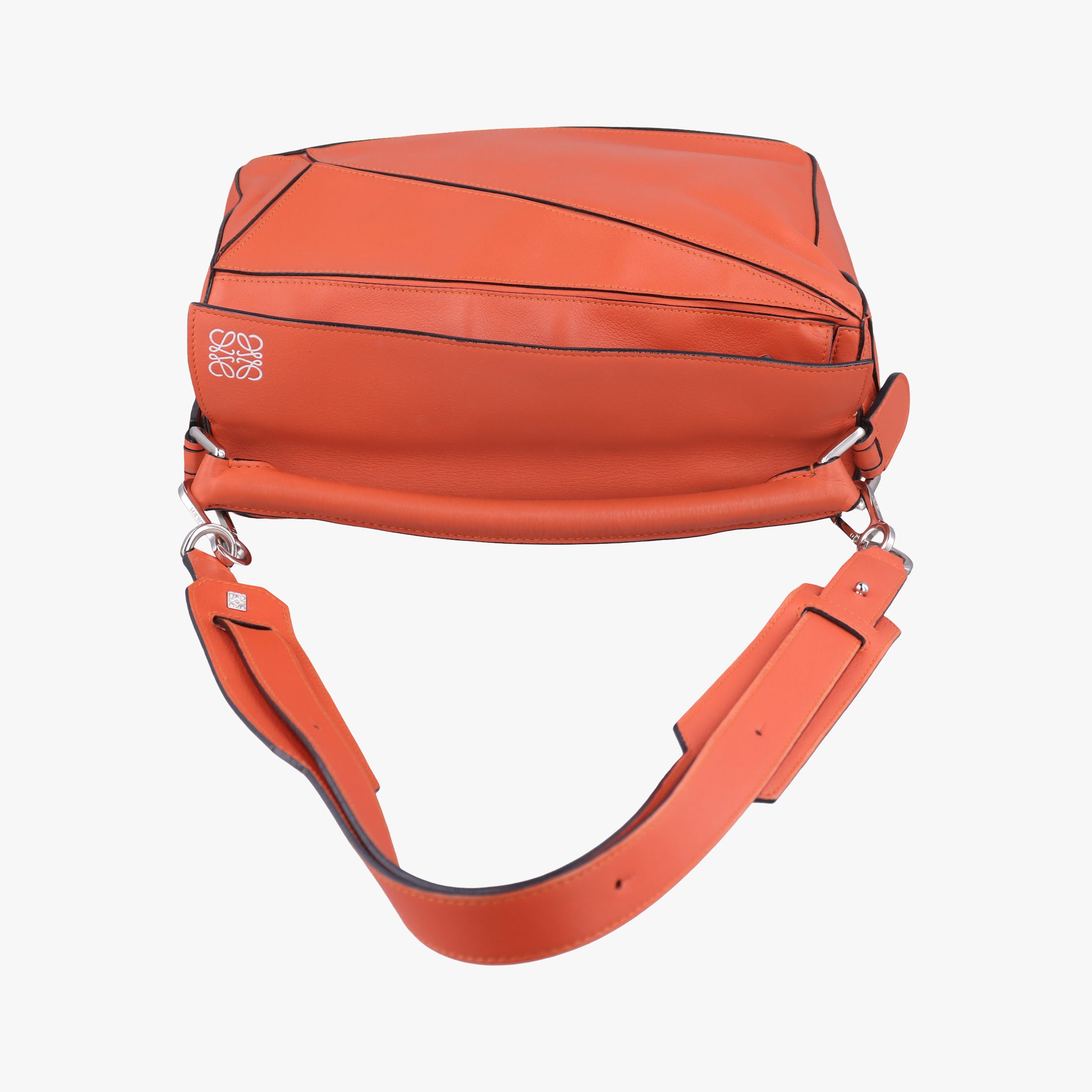 Vintage Loewe Puzzle Bag Medium Orange Leather  shoulderbag | stylenewstar