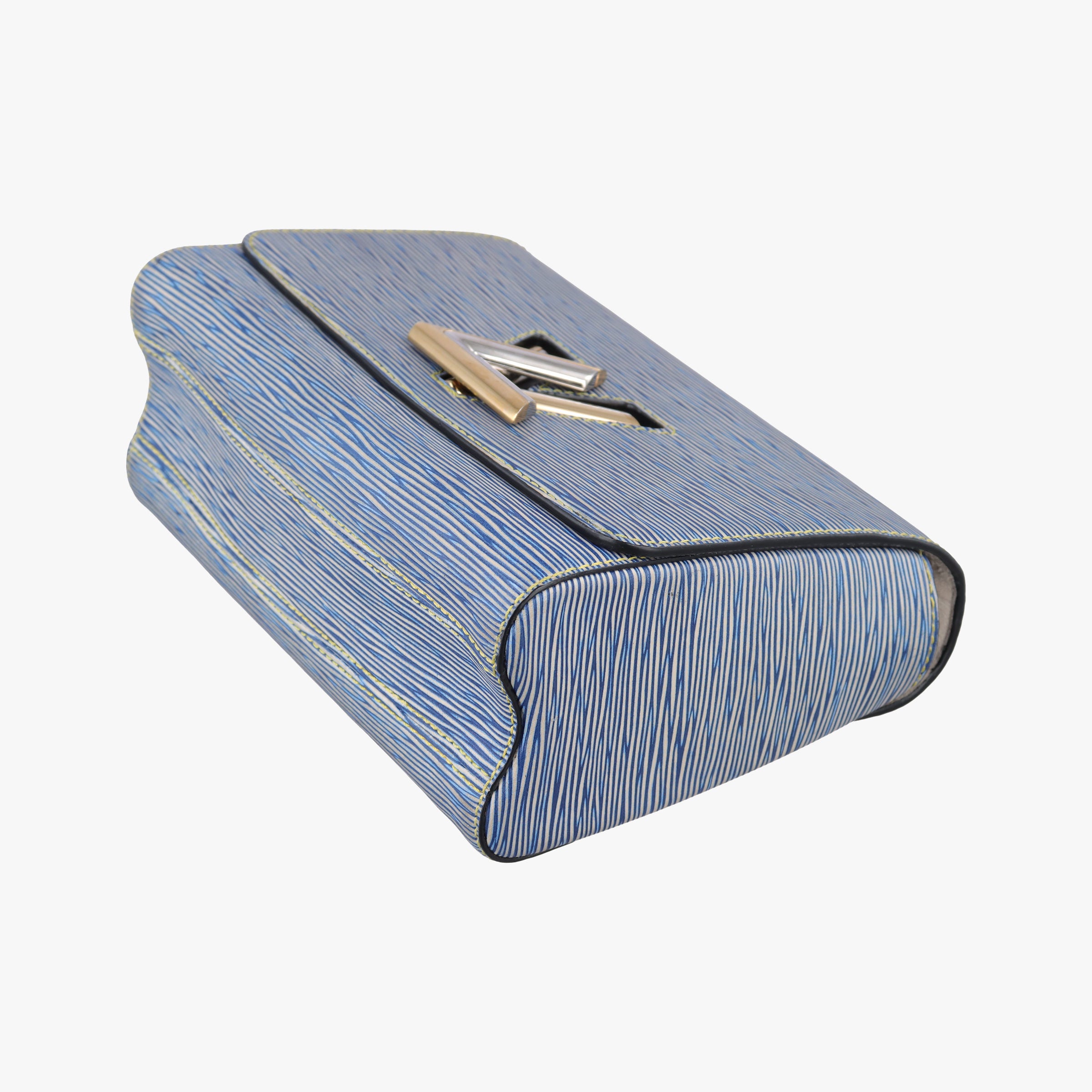 Pre-owned Louis Vuitton Portefeuille Twist Denim blue Epi M61036 shoulderbag | stylenewstar