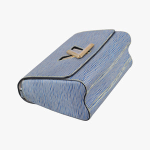 Pre-owned Louis Vuitton Portefeuille Twist Denim blue Epi M61036 shoulderbag | stylenewstar