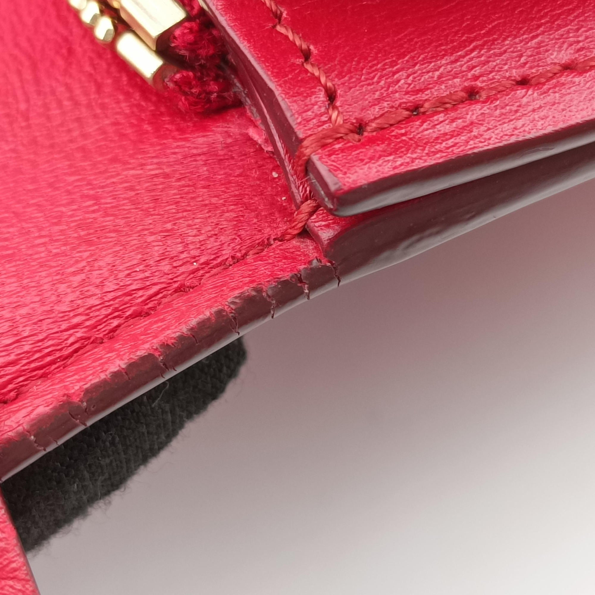 Pre-owned Celine Classic Box Red Leather  shoulderbag | stylenewstar