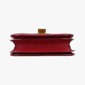 Pre-owned Celine Classic Box Red Leather  shoulderbag | stylenewstar