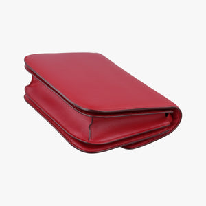 Pre-owned Celine Classic Box Red Leather  shoulderbag | stylenewstar