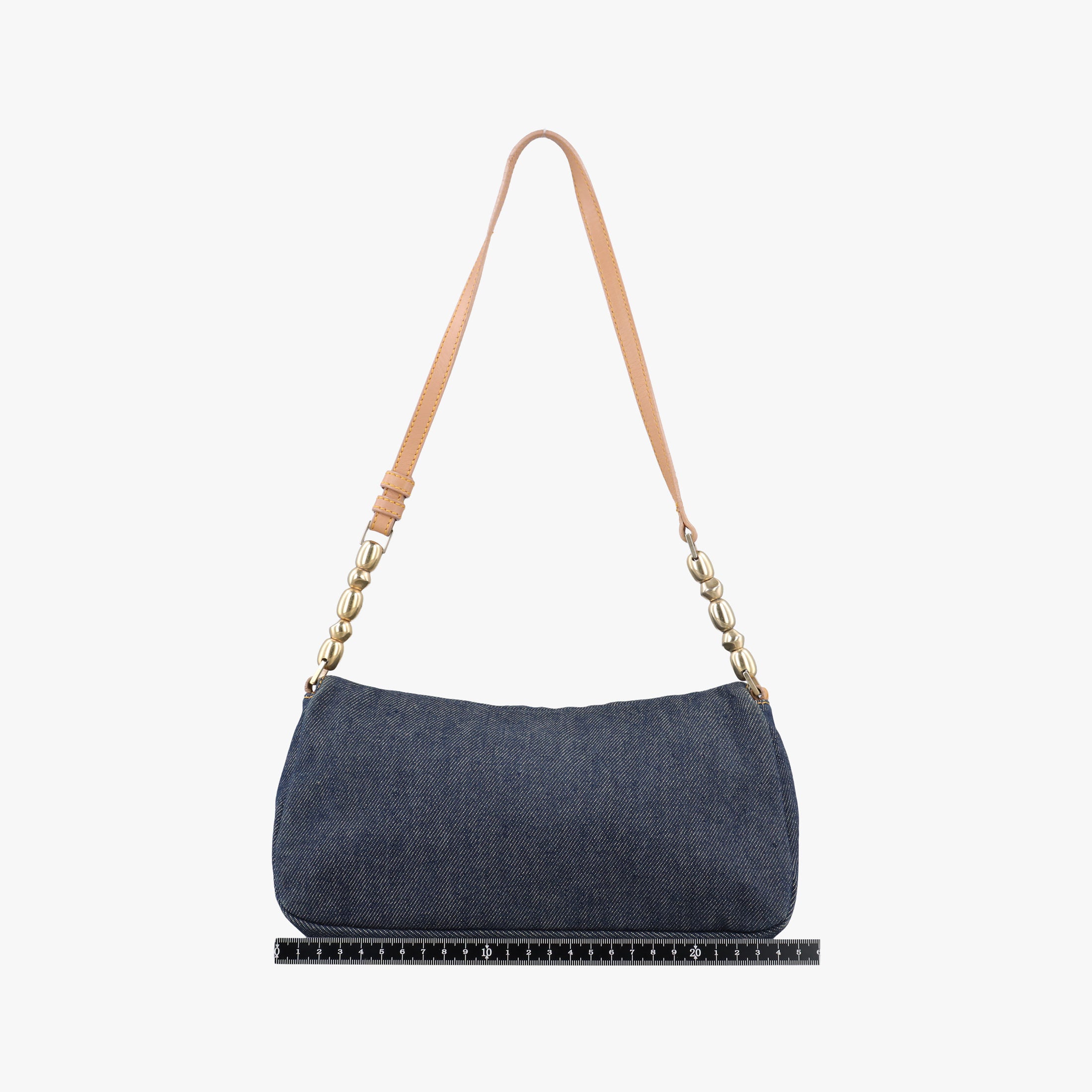 Pre-owned Christian Dior Marispearl Navy denim  handbag | stylenewstar