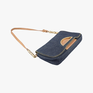Pre-owned Christian Dior Marispearl Navy denim  handbag | stylenewstar