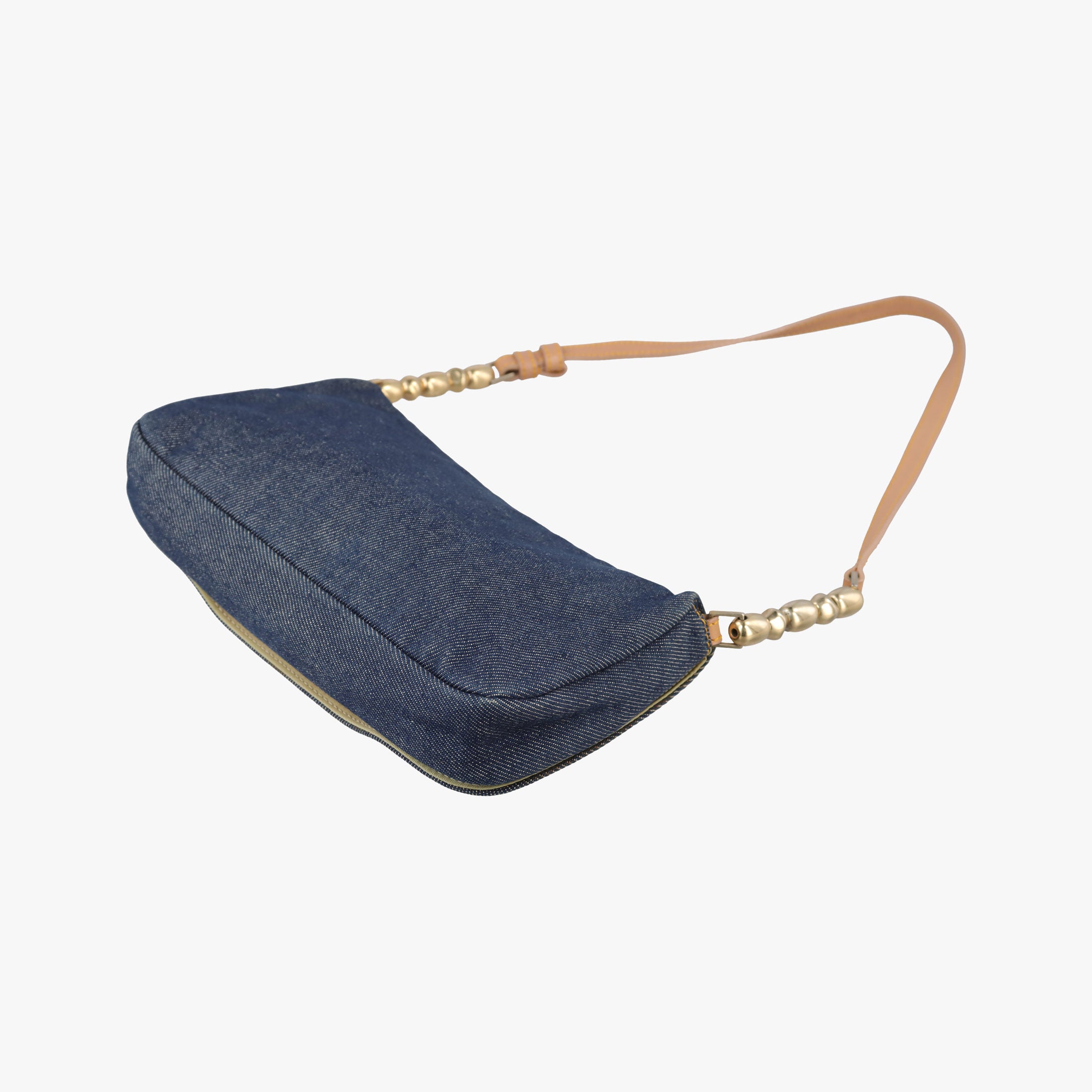 Pre-owned Christian Dior Marispearl Navy denim  handbag | stylenewstar