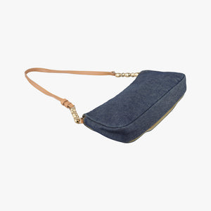 Pre-owned Christian Dior Marispearl Navy denim  handbag | stylenewstar