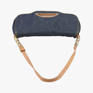 Pre-owned Christian Dior Marispearl Navy denim  handbag | stylenewstar