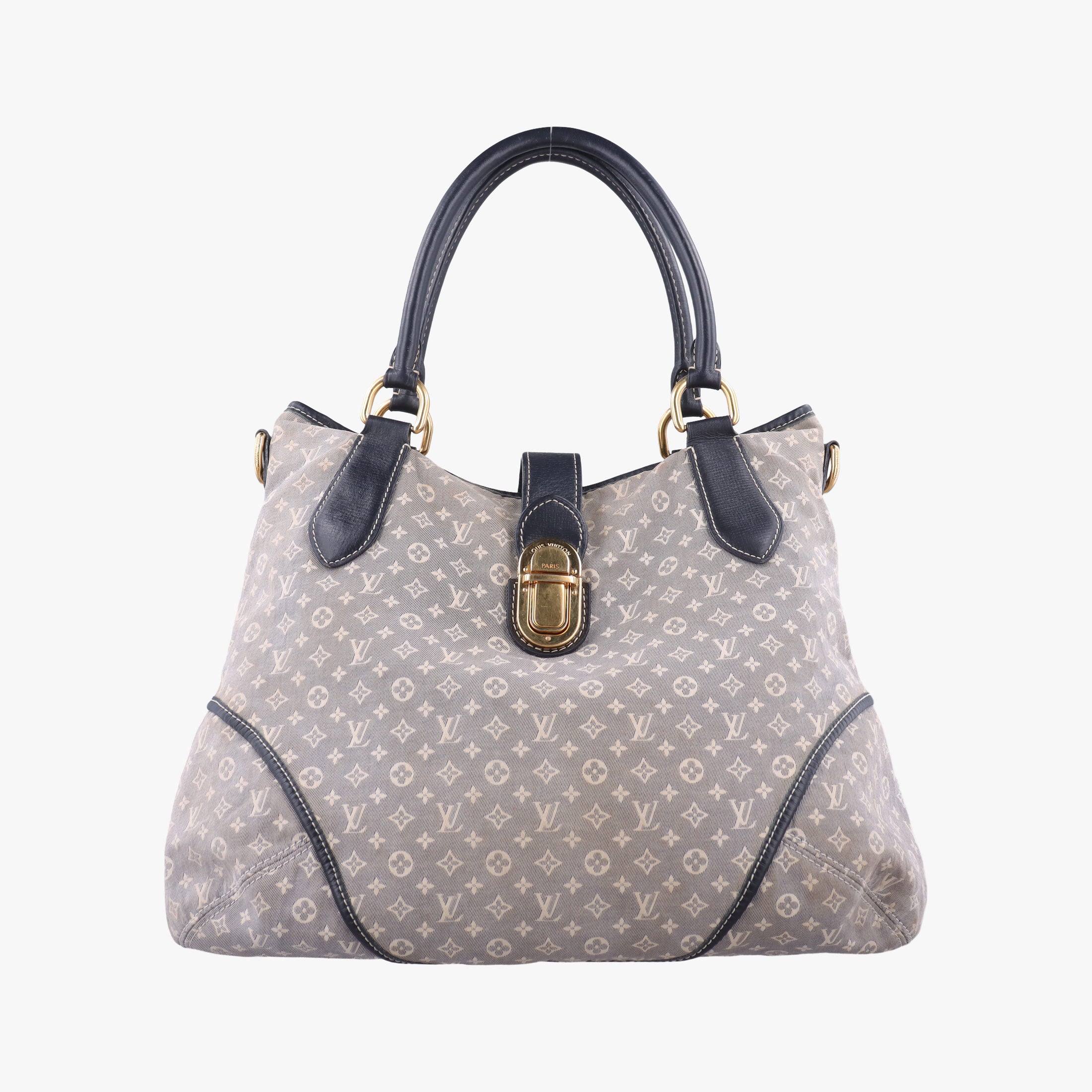 Pre-owned Louis Vuitton Elegie Encre Monogram Idylle Jacquard Canvas × Leather M56697 handbag | stylenewstar
