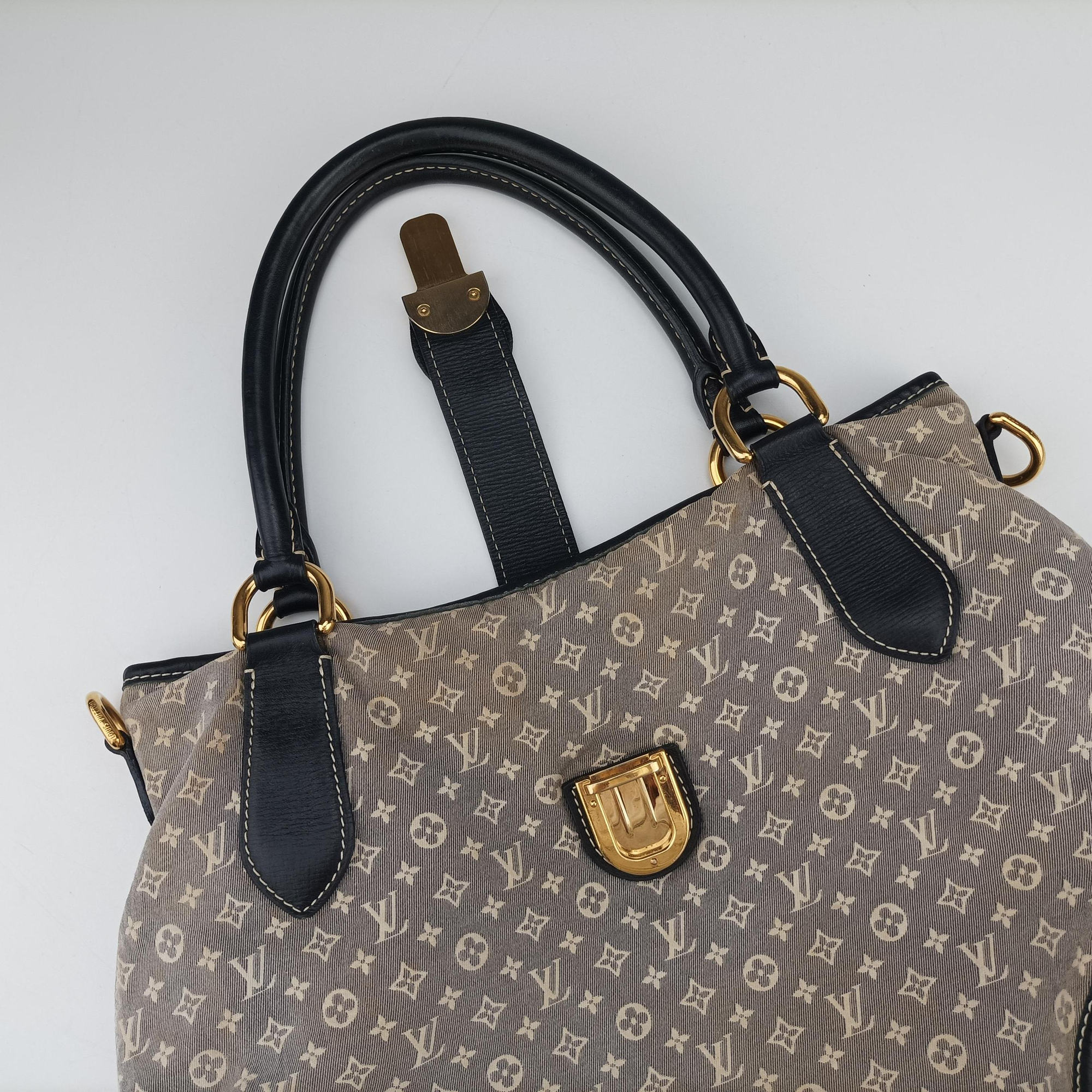Pre-owned Louis Vuitton Elegie Encre Monogram Idylle Jacquard Canvas × Leather M56697 handbag | stylenewstar