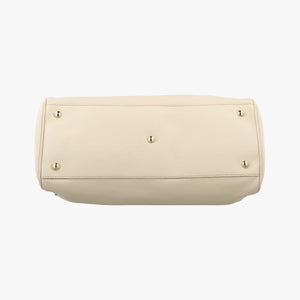 Pre-owned Gucci Bamboo Shopper White Leather 323660 shoulderbag | stylenewstar