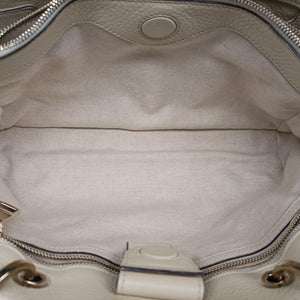 Pre-owned Gucci Bamboo Shopper White Leather 323660 shoulderbag | stylenewstar