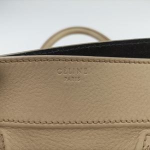Vintage Celine Luggage Small Square Phantom Beige Leather  handbag | stylenewstar