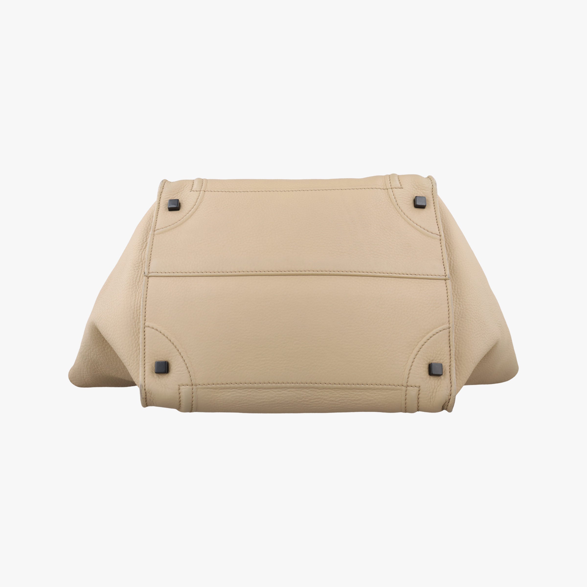 Vintage Celine Luggage Small Square Phantom Beige Leather  handbag | stylenewstar