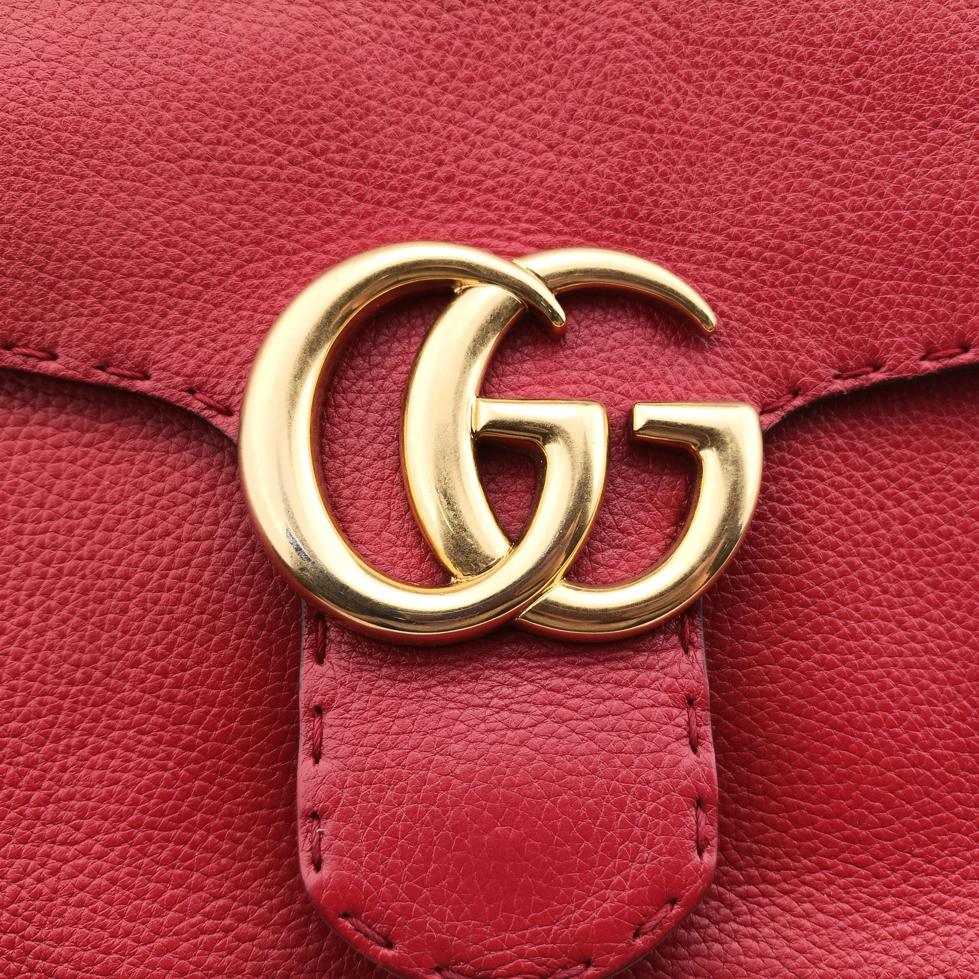 Secondhand Gucci GG Marmont Red Leather 421890 shoulderbag | stylenewstar