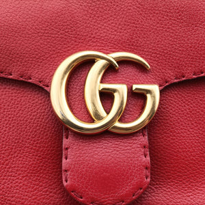 Secondhand Gucci GG Marmont Red Leather 421890 shoulderbag | stylenewstar