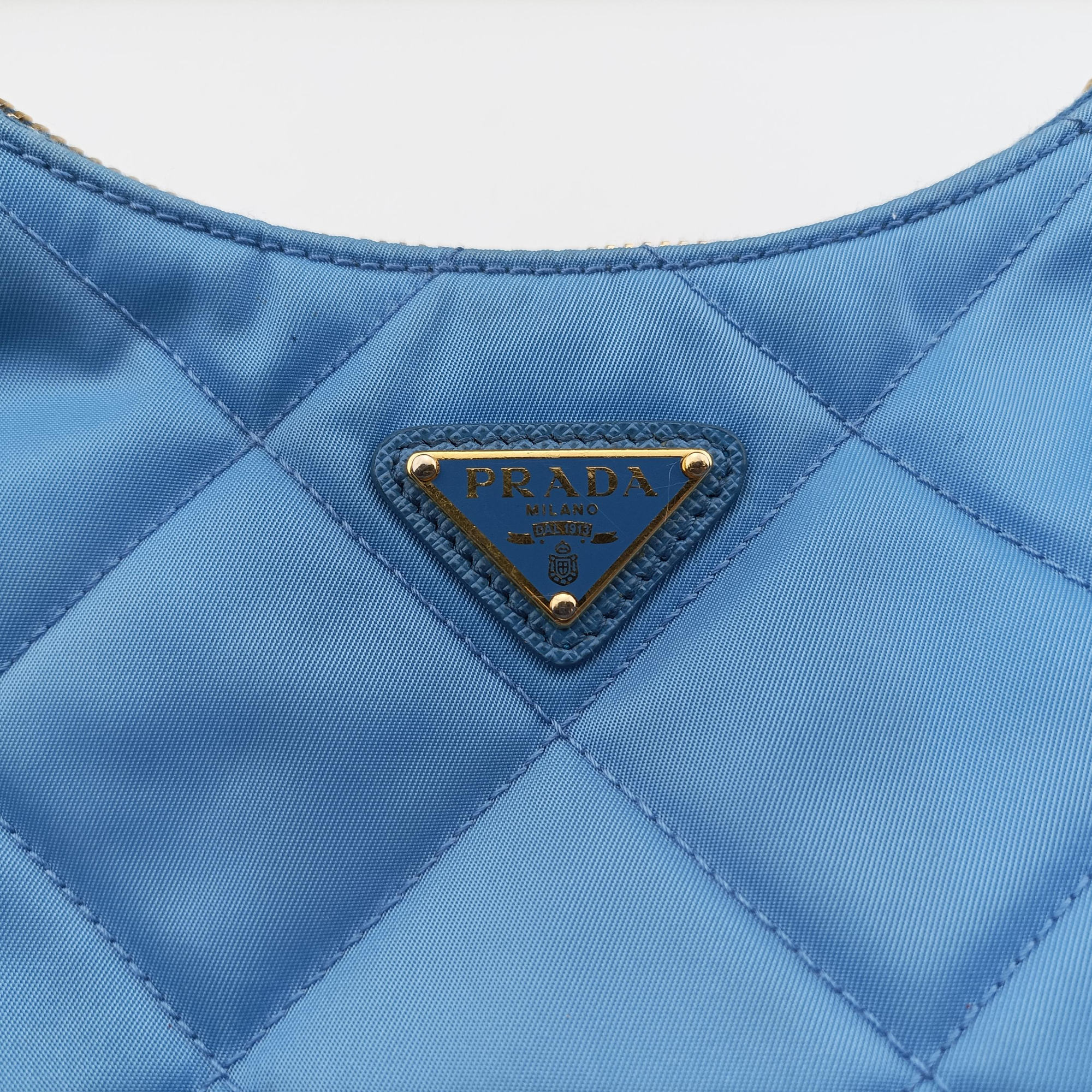 Pre-owned Prada Re-Edition 1995 Re-Nylon Periwinkle Blue Nylon×Saffiano Leather 1BC204 shoulderbag | stylenewstar