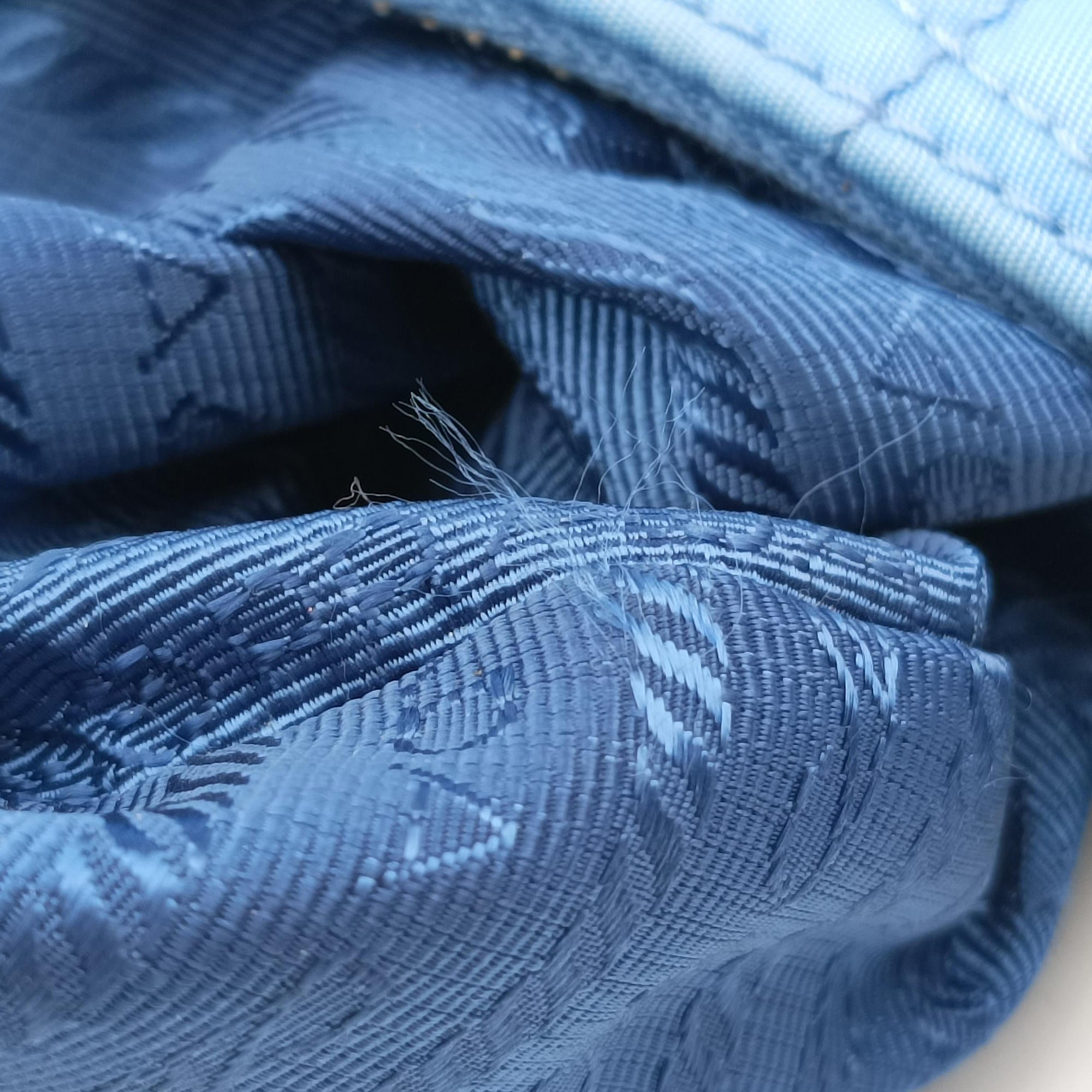 Pre-owned Prada Re-Edition 1995 Re-Nylon Periwinkle Blue Nylon×Saffiano Leather 1BC204 shoulderbag | stylenewstar