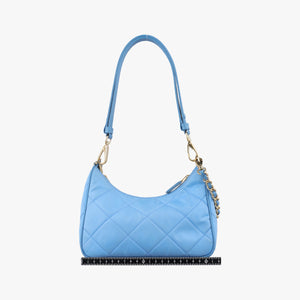 Pre-owned Prada Re-Edition 1995 Re-Nylon Periwinkle Blue Nylon×Saffiano Leather 1BC204 shoulderbag | stylenewstar