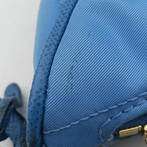 Pre-owned Prada Re-Edition 1995 Re-Nylon Periwinkle Blue Nylon×Saffiano Leather 1BC204 shoulderbag | stylenewstar