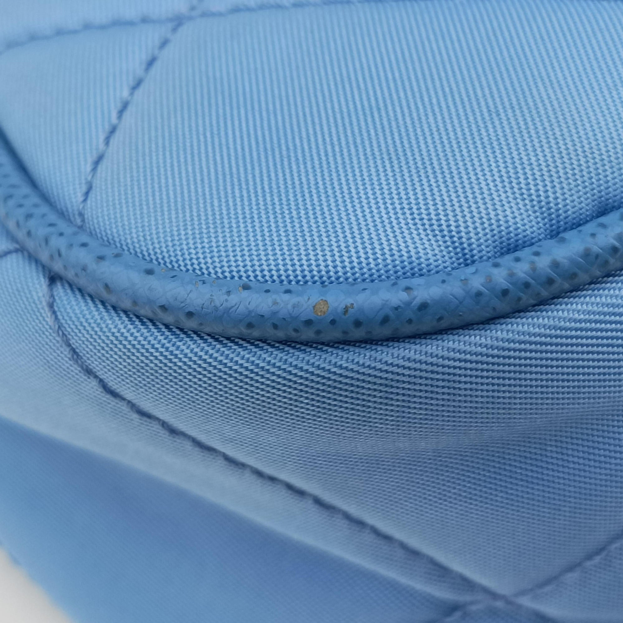 Pre-owned Prada Re-Edition 1995 Re-Nylon Periwinkle Blue Nylon×Saffiano Leather 1BC204 shoulderbag | stylenewstar