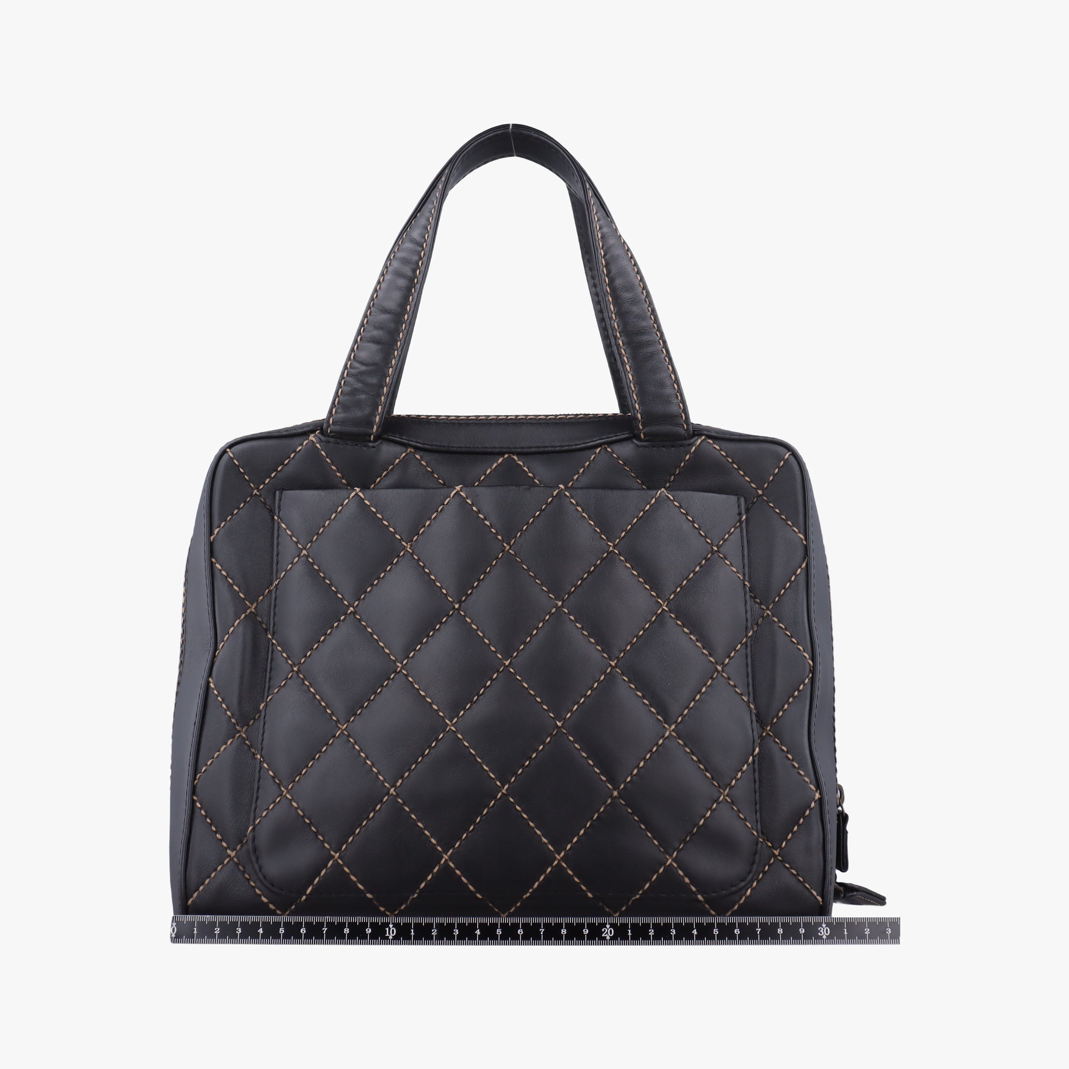 Pre-owned Chanel Wild Stitch Black Leather A14693 handbag | stylenewstar