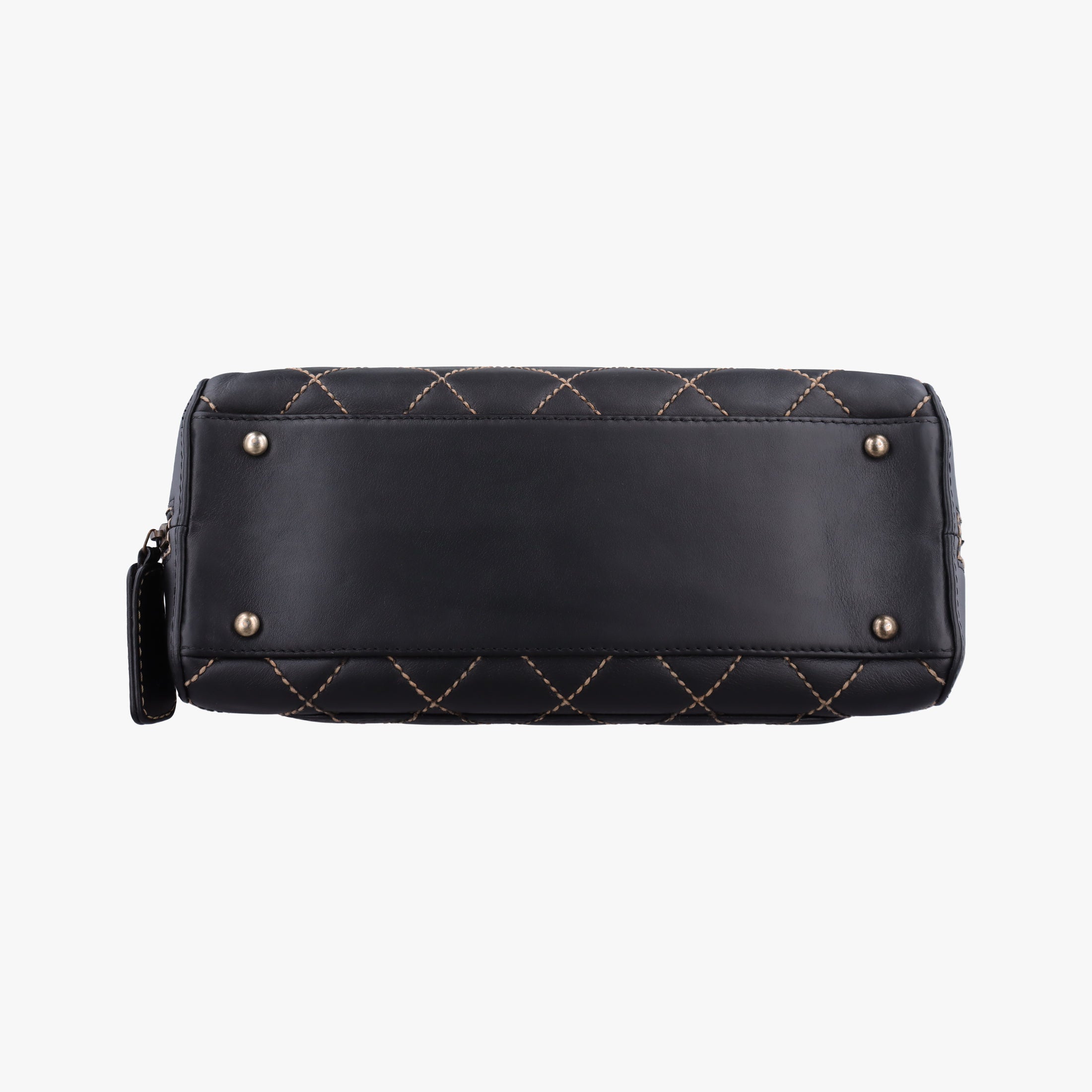 Pre-owned Chanel Wild Stitch Black Leather A14693 handbag | stylenewstar