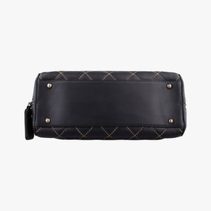 Pre-owned Chanel Wild Stitch Black Leather A14693 handbag | stylenewstar