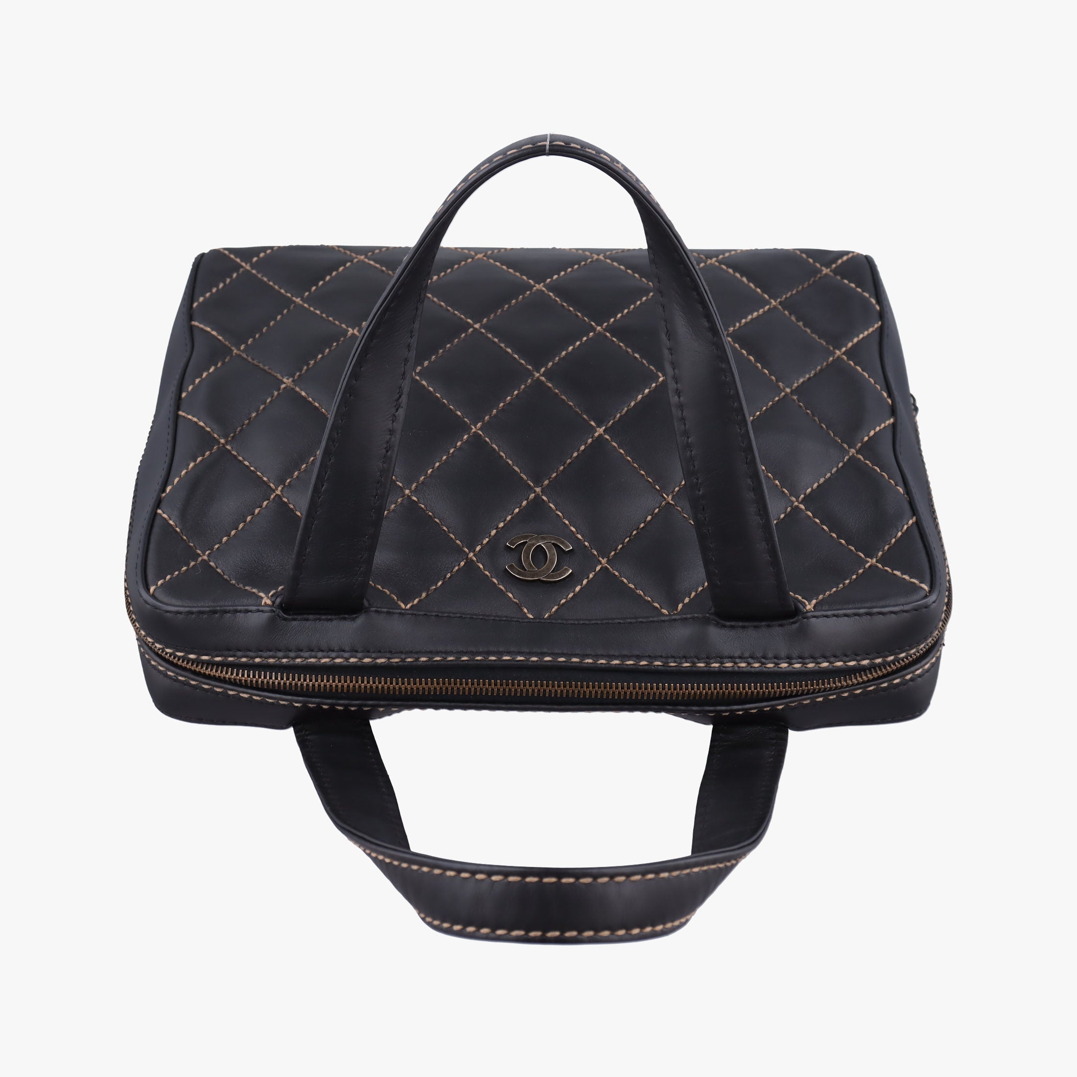 Pre-owned Chanel Wild Stitch Black Leather A14693 handbag | stylenewstar