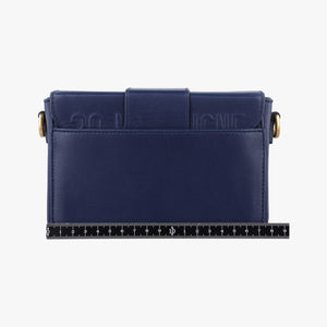 Pre-owned Christian Dior 30 MONTAIGNE Navy Leather  shoulderbag | stylenewstar