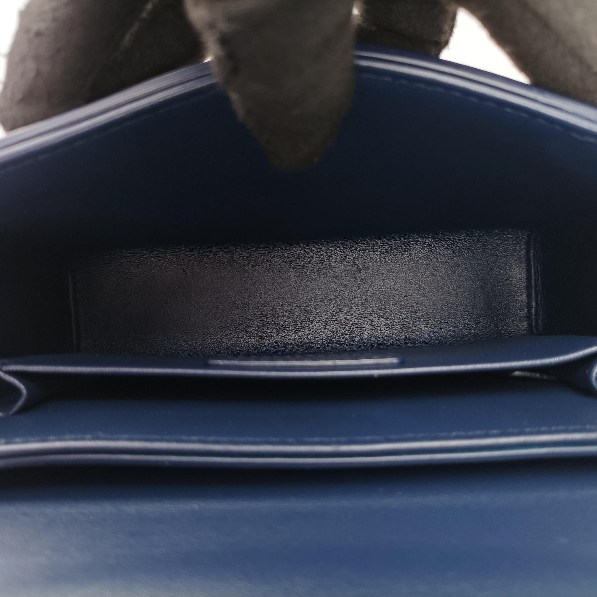 Pre-owned Christian Dior 30 MONTAIGNE Navy Leather  shoulderbag | stylenewstar