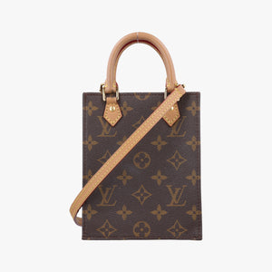 Pre-owned Louis Vuitton Petit Sac Plat Brown Monogram Canvas M69442 shoulderbag | stylenewstar