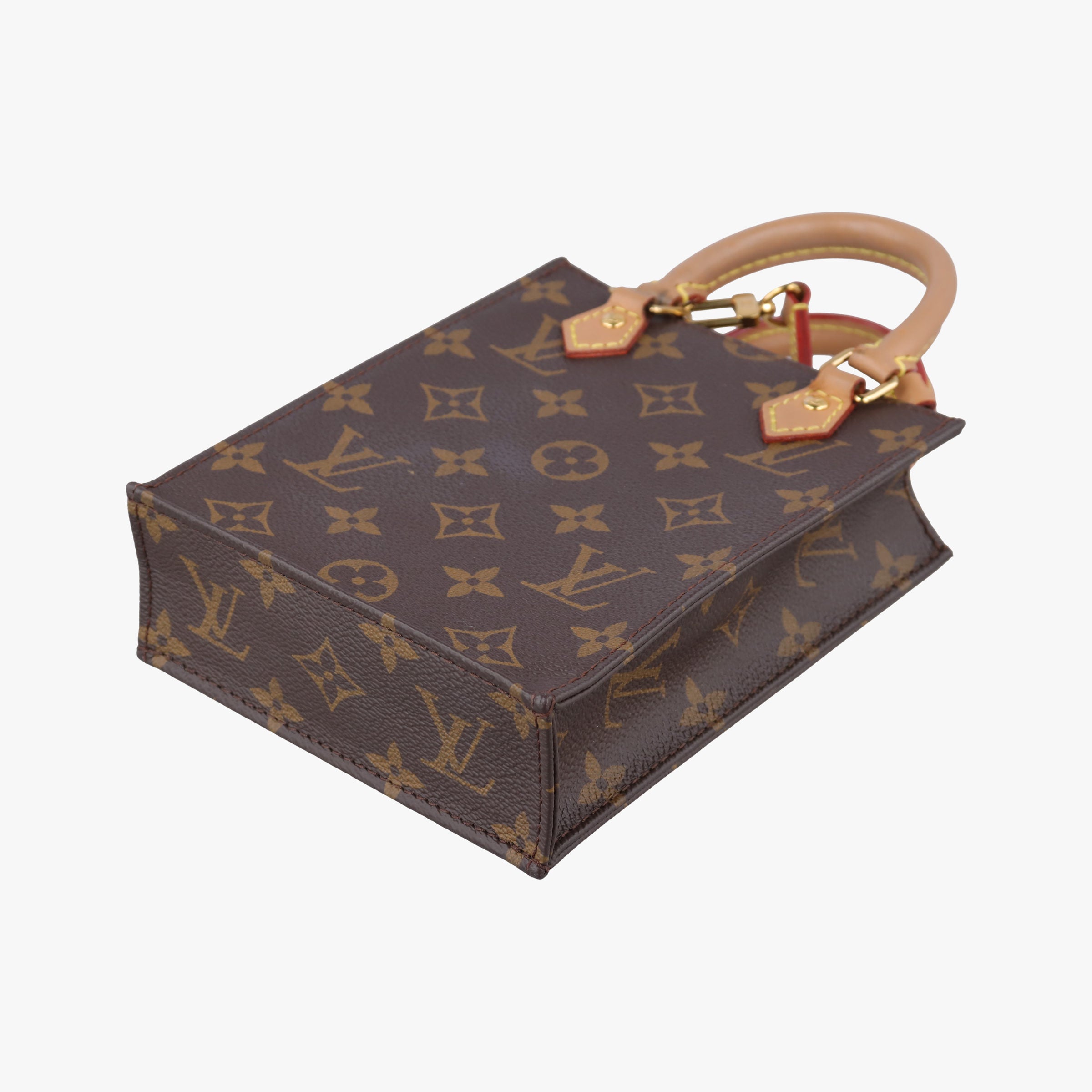 Pre-owned Louis Vuitton Petit Sac Plat Brown Monogram Canvas M69442 shoulderbag | stylenewstar