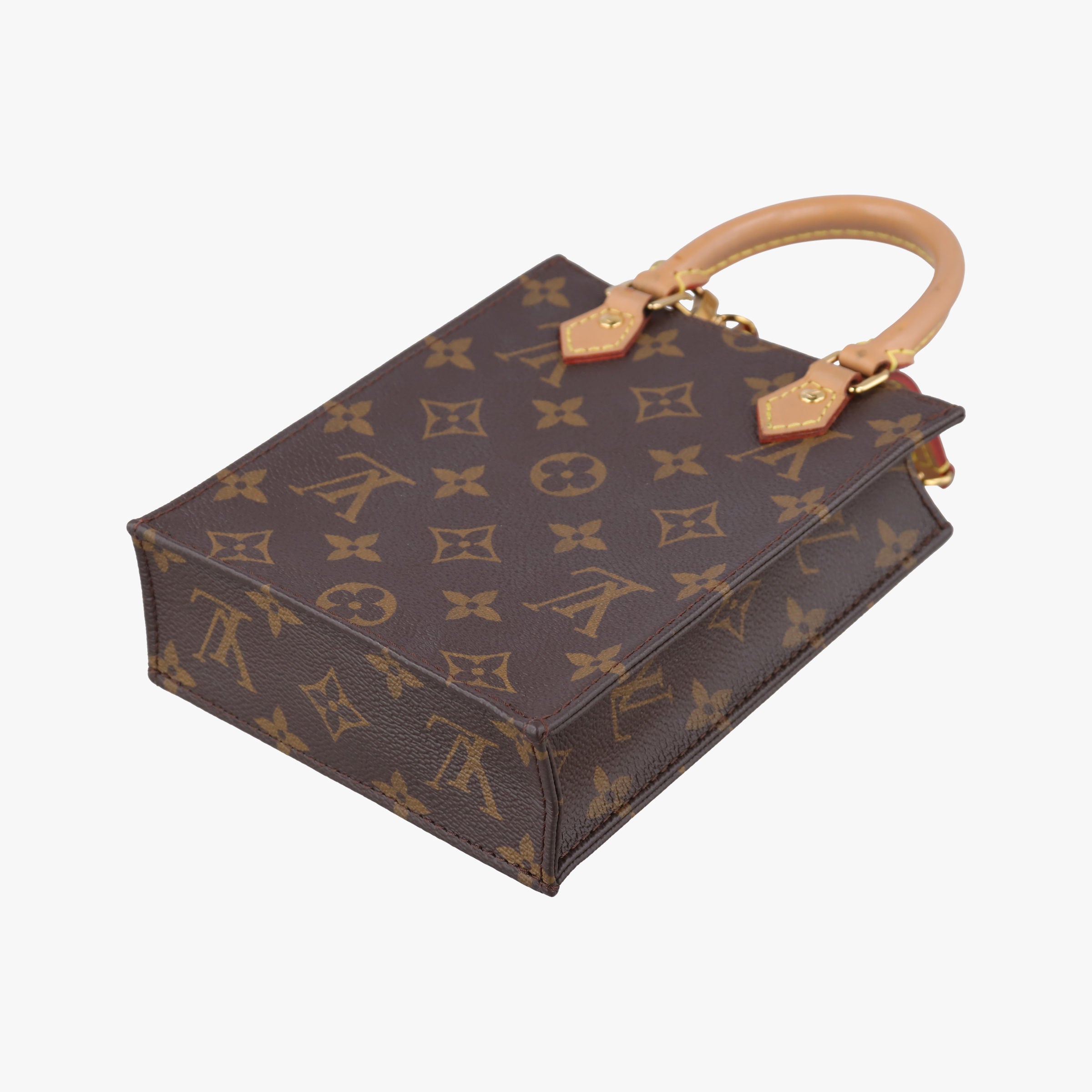 Pre-owned Louis Vuitton Petit Sac Plat Brown Monogram Canvas M69442 shoulderbag | stylenewstar
