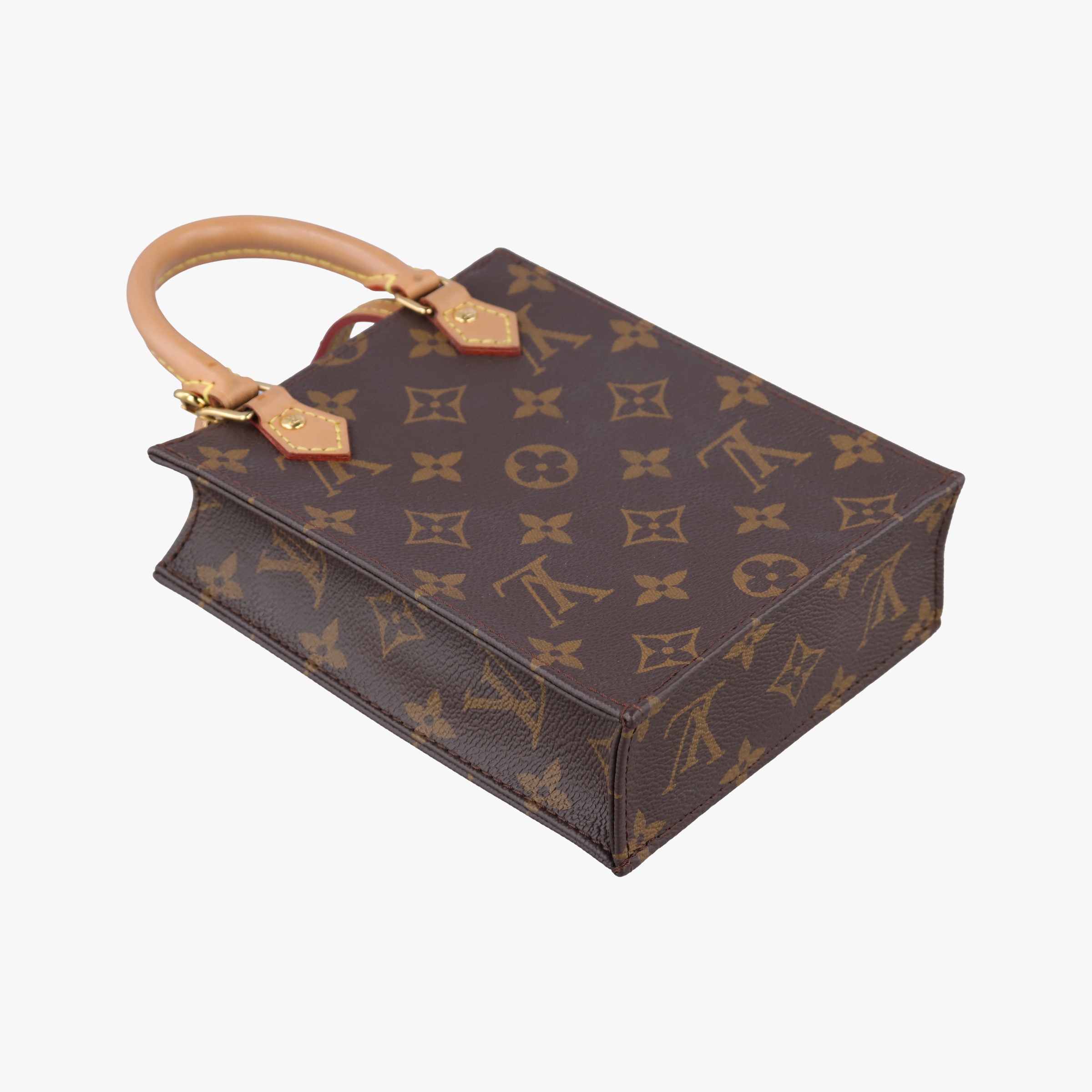 Pre-owned Louis Vuitton Petit Sac Plat Brown Monogram Canvas M69442 shoulderbag | stylenewstar