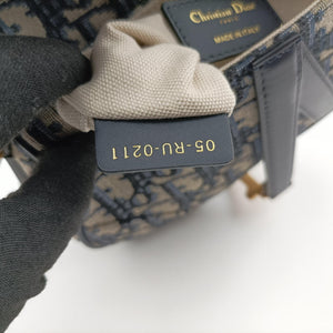 Secondhand Christian Dior Saddle Navy Jacquard  handbag | stylenewstar