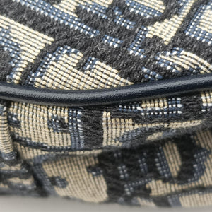 Secondhand Christian Dior Saddle Navy Jacquard  handbag | stylenewstar