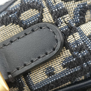 Secondhand Christian Dior Saddle Navy Jacquard  handbag | stylenewstar