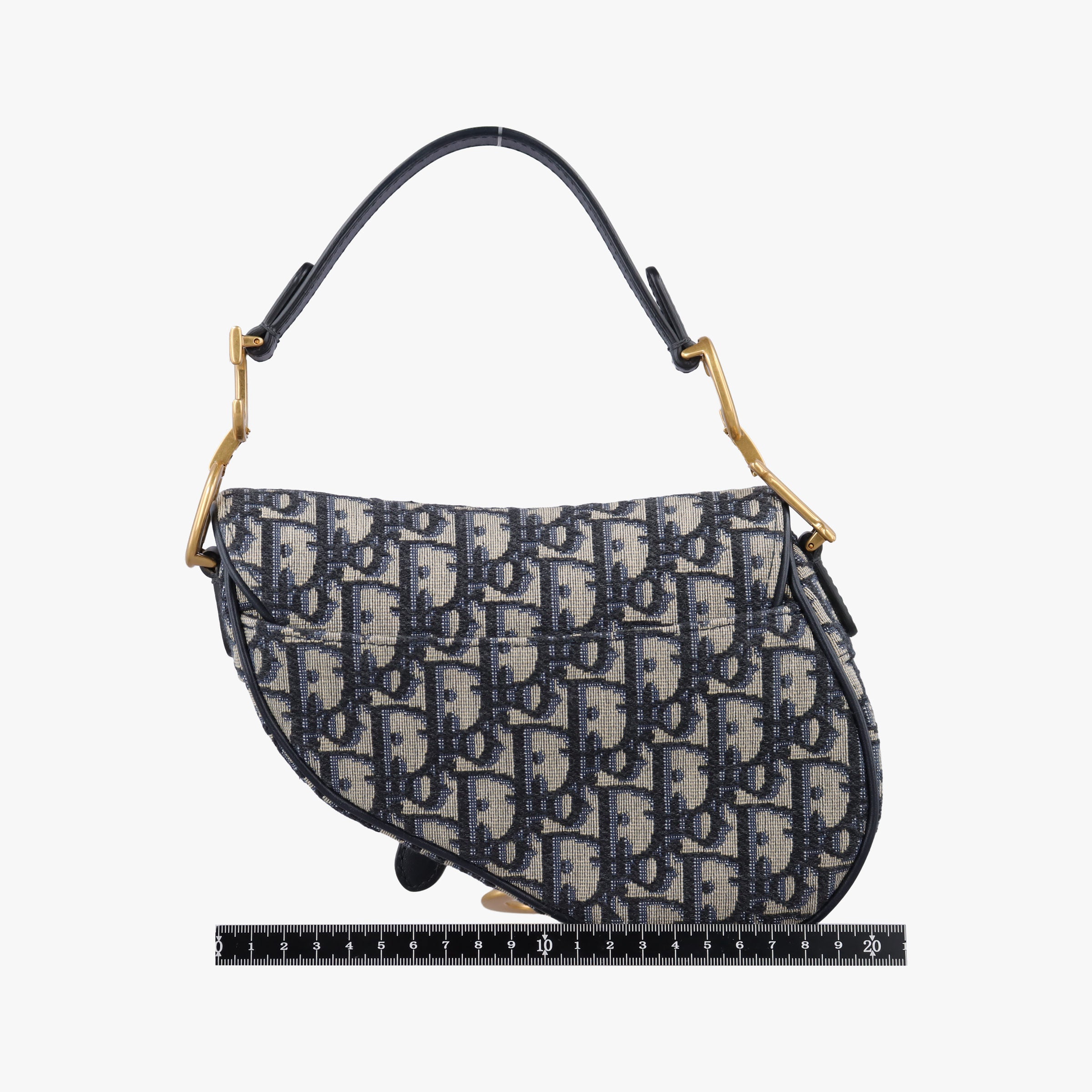 Secondhand Christian Dior Saddle Navy Jacquard  handbag | stylenewstar