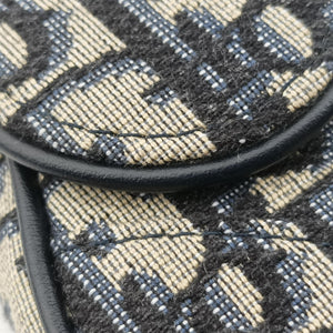 Secondhand Christian Dior Saddle Navy Jacquard  handbag | stylenewstar