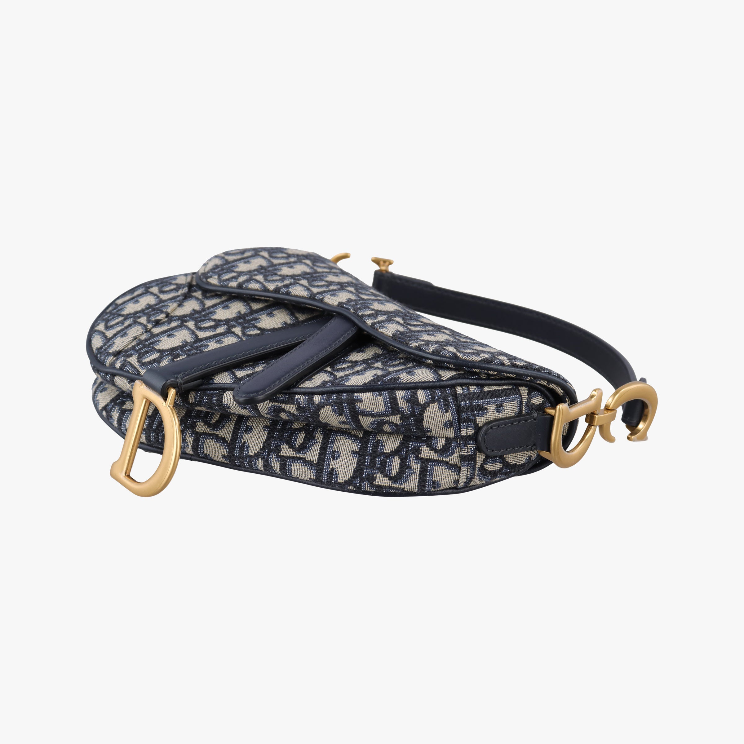 Secondhand Christian Dior Saddle Navy Jacquard  handbag | stylenewstar
